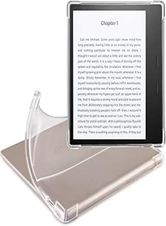 CoBak Clear Case for Kindle Oasis 10th Gen (2019)/9th (2017) -Lightweight, Transparent Design, Scratch-Proof Silicone Back Cover (Clear)